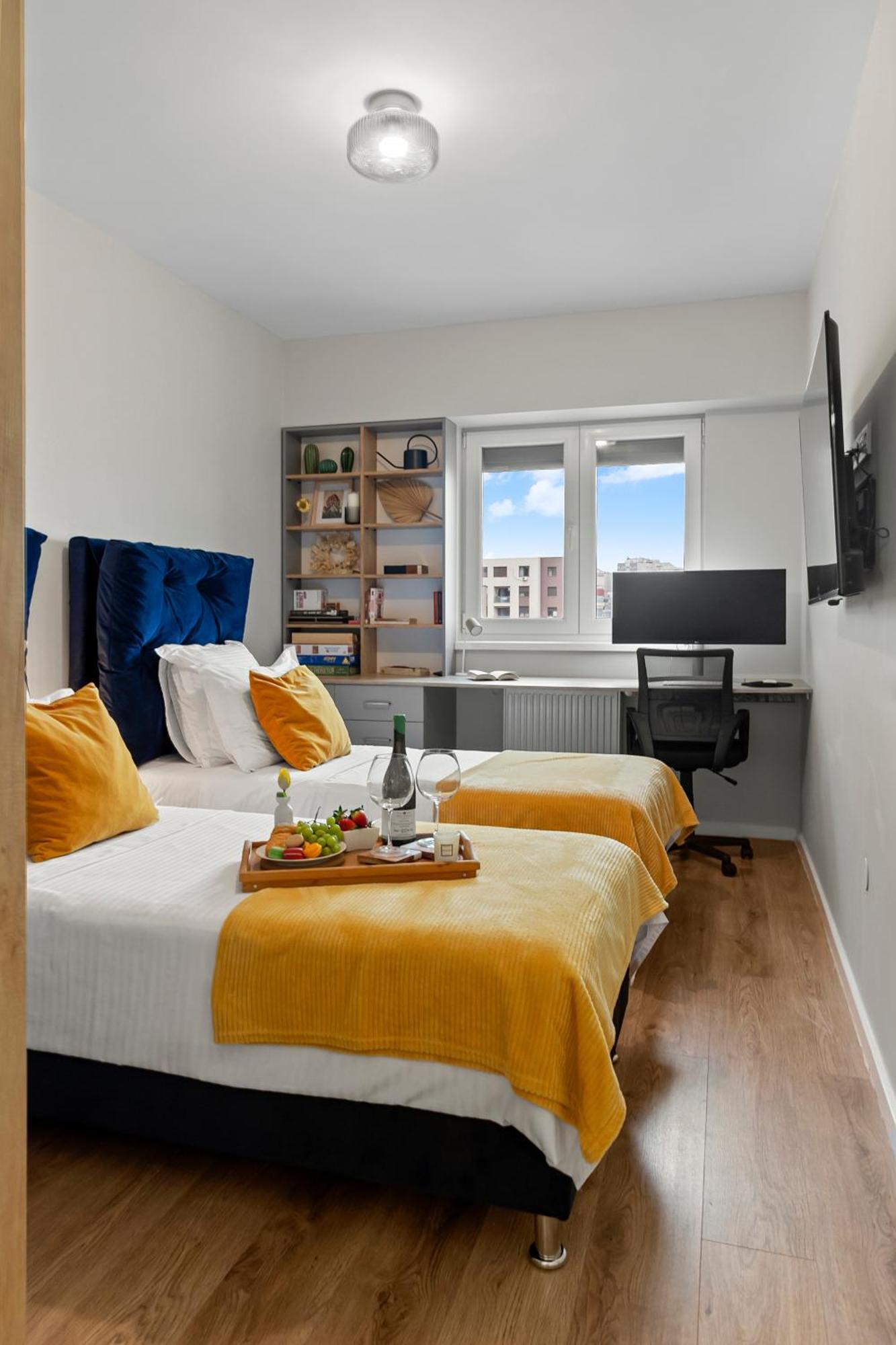 בוקרשט Mido Park Apartment With Private Parking & Self Check-In מראה חיצוני תמונה
